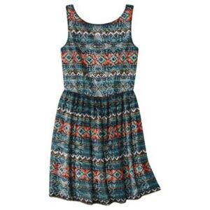 Xhilaration Multicolored Patterned Sleeveless Dress Size Medium NWOT